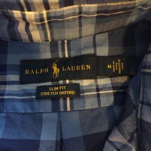 Ralph Lauren M blue button down shirt
